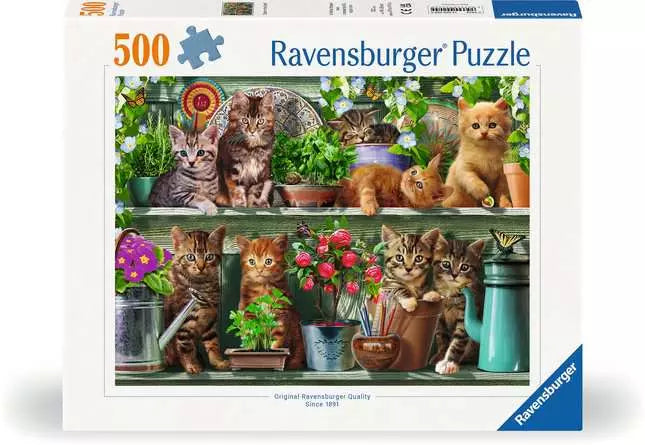Cats on the Shelf 500 Piece Jigsaw Puzzle