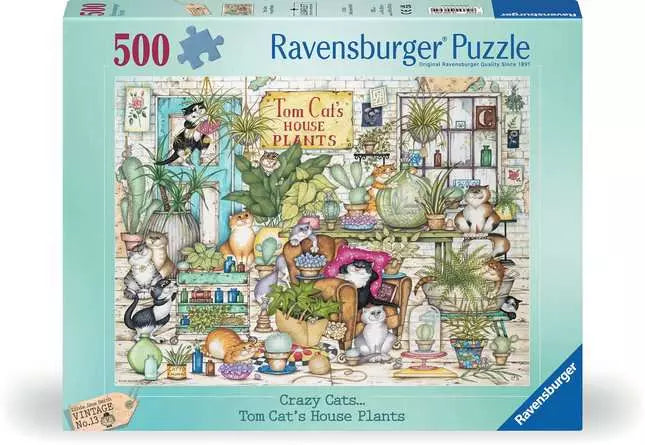 Crazy Cats Tom Cats House Plants 500 Piece Jigsaw