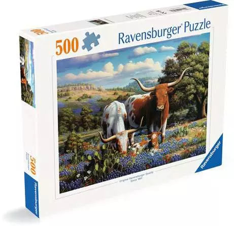 Loving Longhorns 500 Piece Jigsaw Puzzle