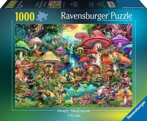 Merry Mushroom Village 1000 Piece Jigsaw Puzzle