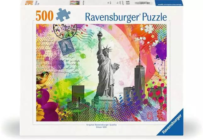 New York Postcard 500 Piece Jigsaw Puzzle