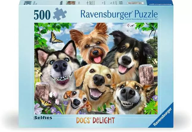 Selfie Dogs Delight 500 Piece Jigsaw Puzzle