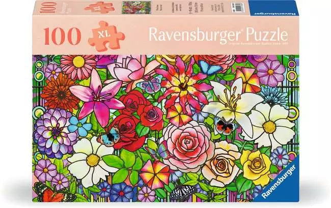 Tiffany Flowers 100 Piece Jigsaw Puzzle