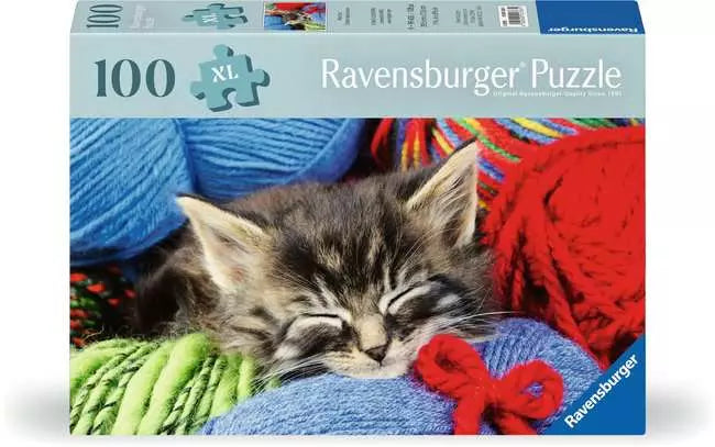 Wool Cat 100 Piece Jigsaw Puzzle