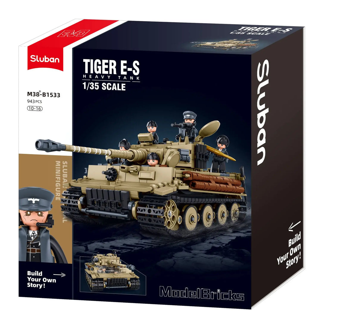 Sluban 1:35 Tiger Tank Construction Set
