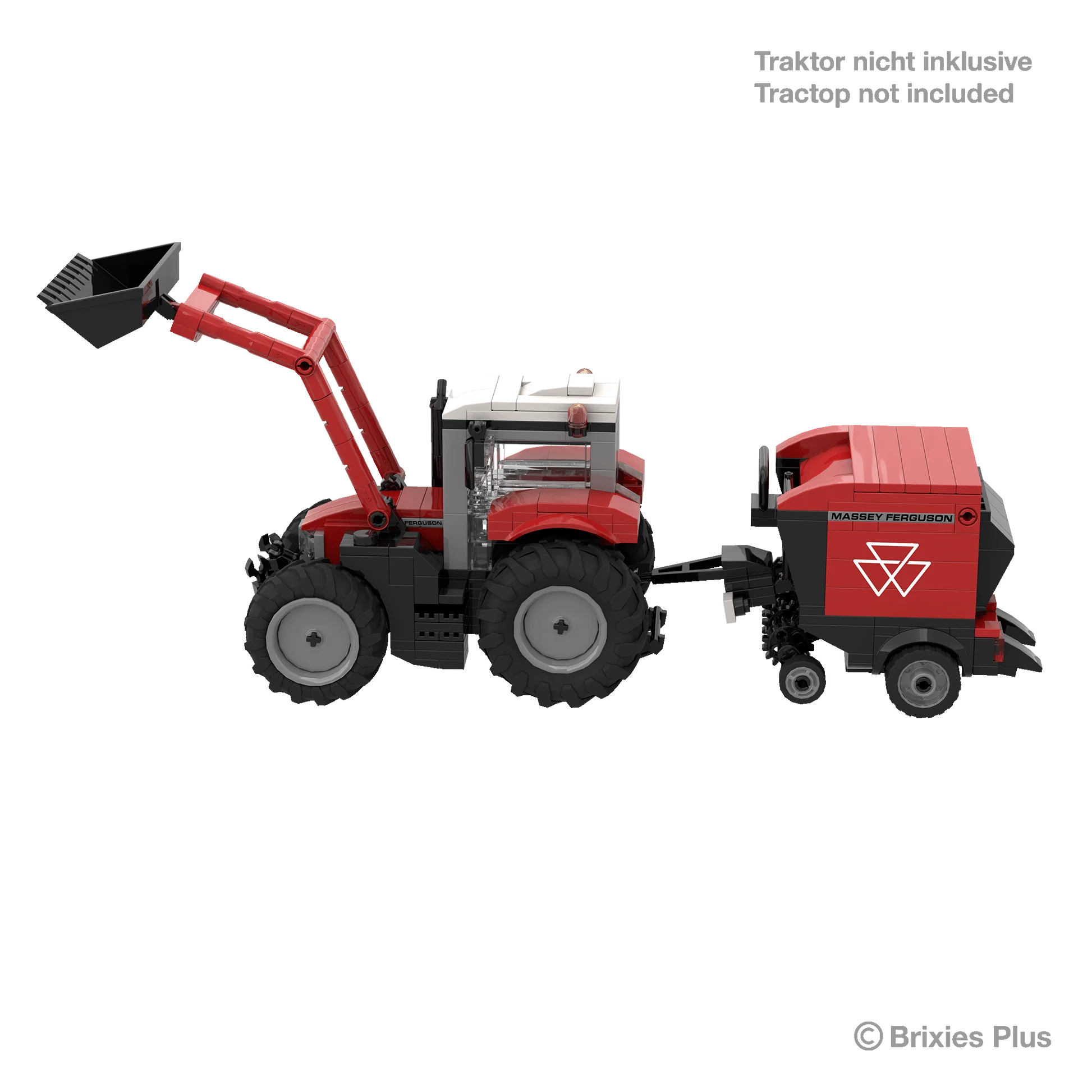 BRIXIES Plus Massey Ferguson RB F Rundballenpresse - 1:32 Scale 172 Piece Set