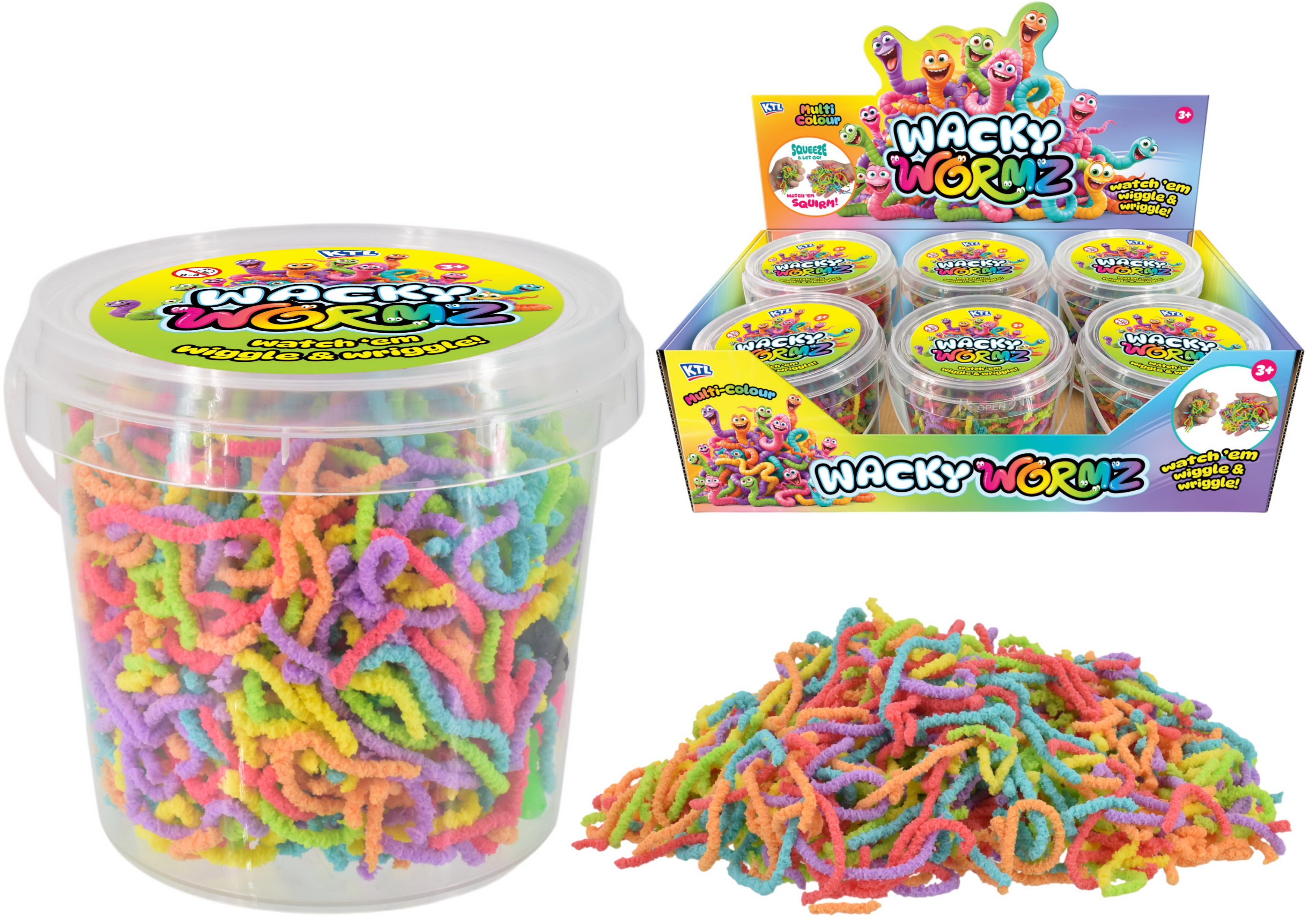 Wiggly Multi Coloured Wormz