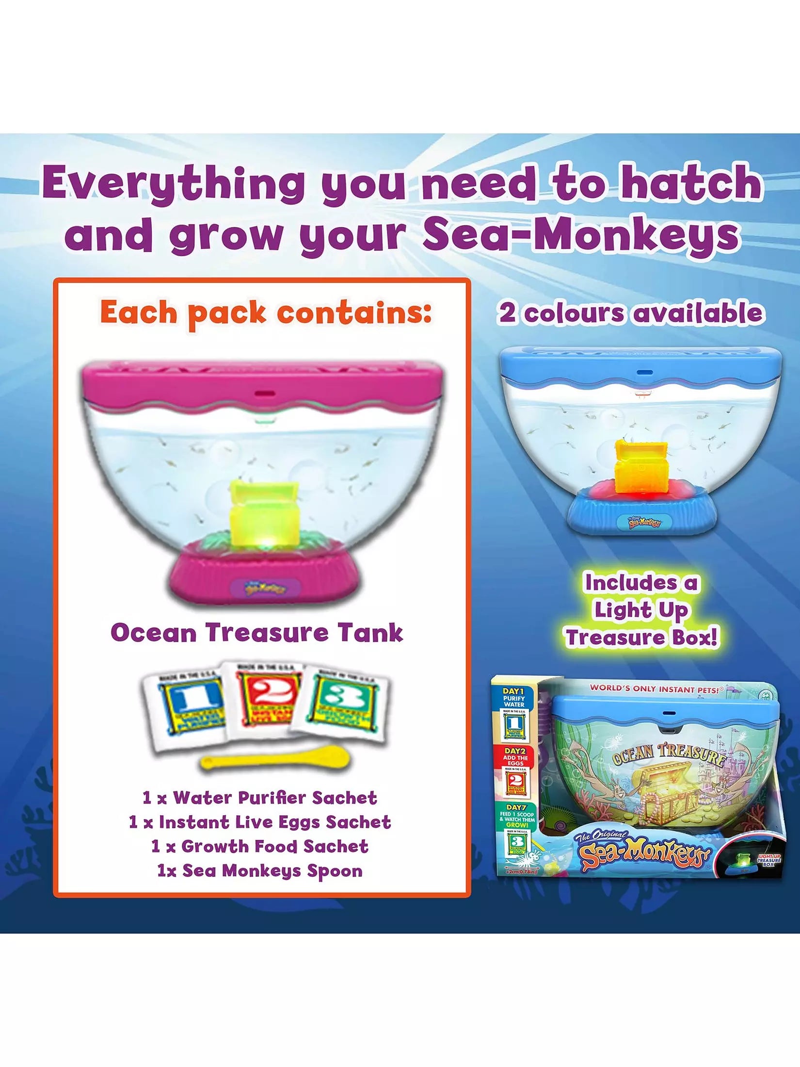 Sea Monkeys Ocean Treasure Tank with Light