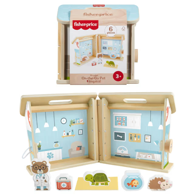 Fisher Price Wooden On The Go Pet Rescue Set
