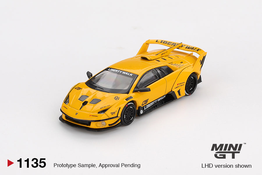Mini GT Lamborghini LB-Silhouette WORKS MURCIELAGO GT Evo Yellow 1:64 Die Cast