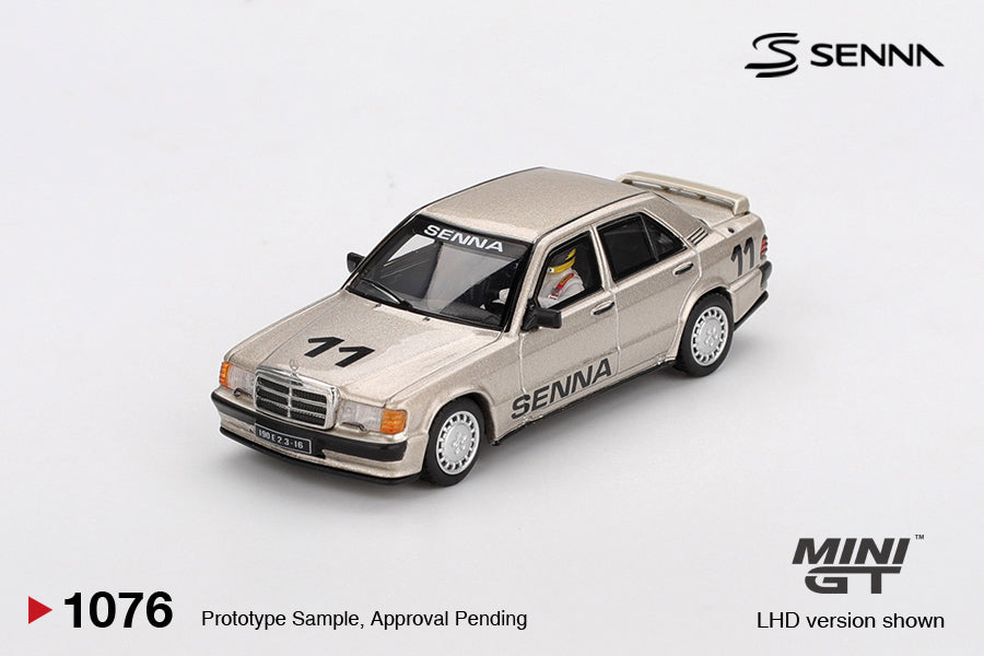 Mini GT Mercedes-Benz 190 E 2.3-16 #11 Ayrton Senna 1984 Nürburgring Race of Champions 1:64 Die Cast