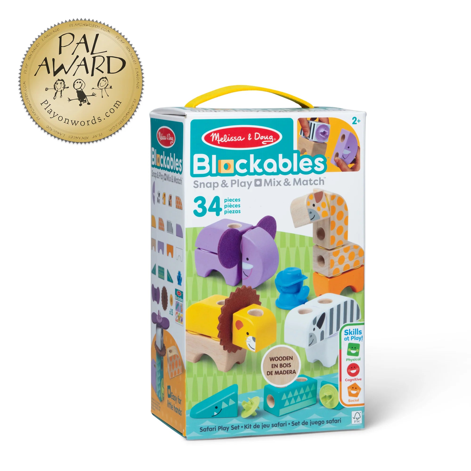 Melissa & Doug Blockables Safari Building Blocks