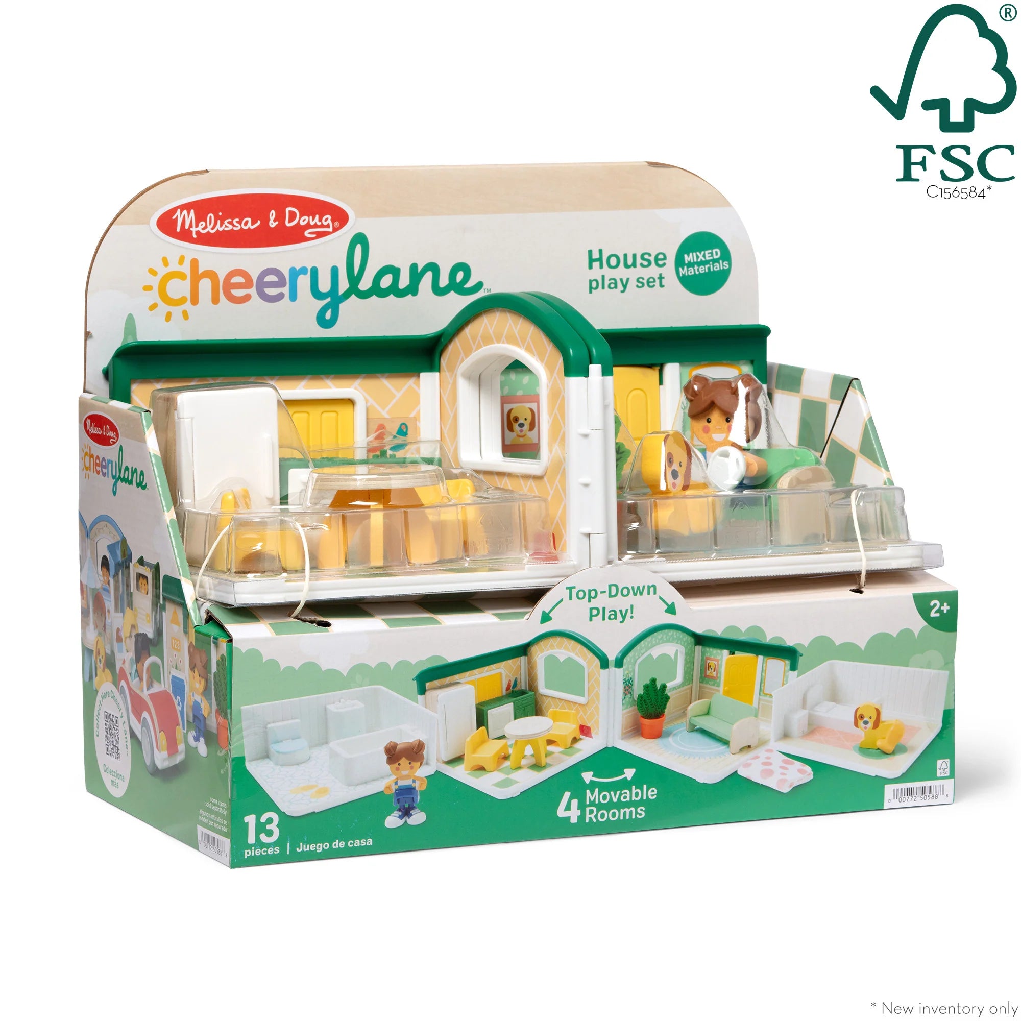 Melissa & Doug Wooden Cheery Lane House Playset
