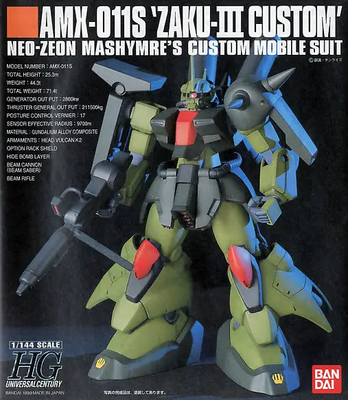 GUNDAM - 1/144 HGUC Zaku III Mashmer Custom - Model Kit