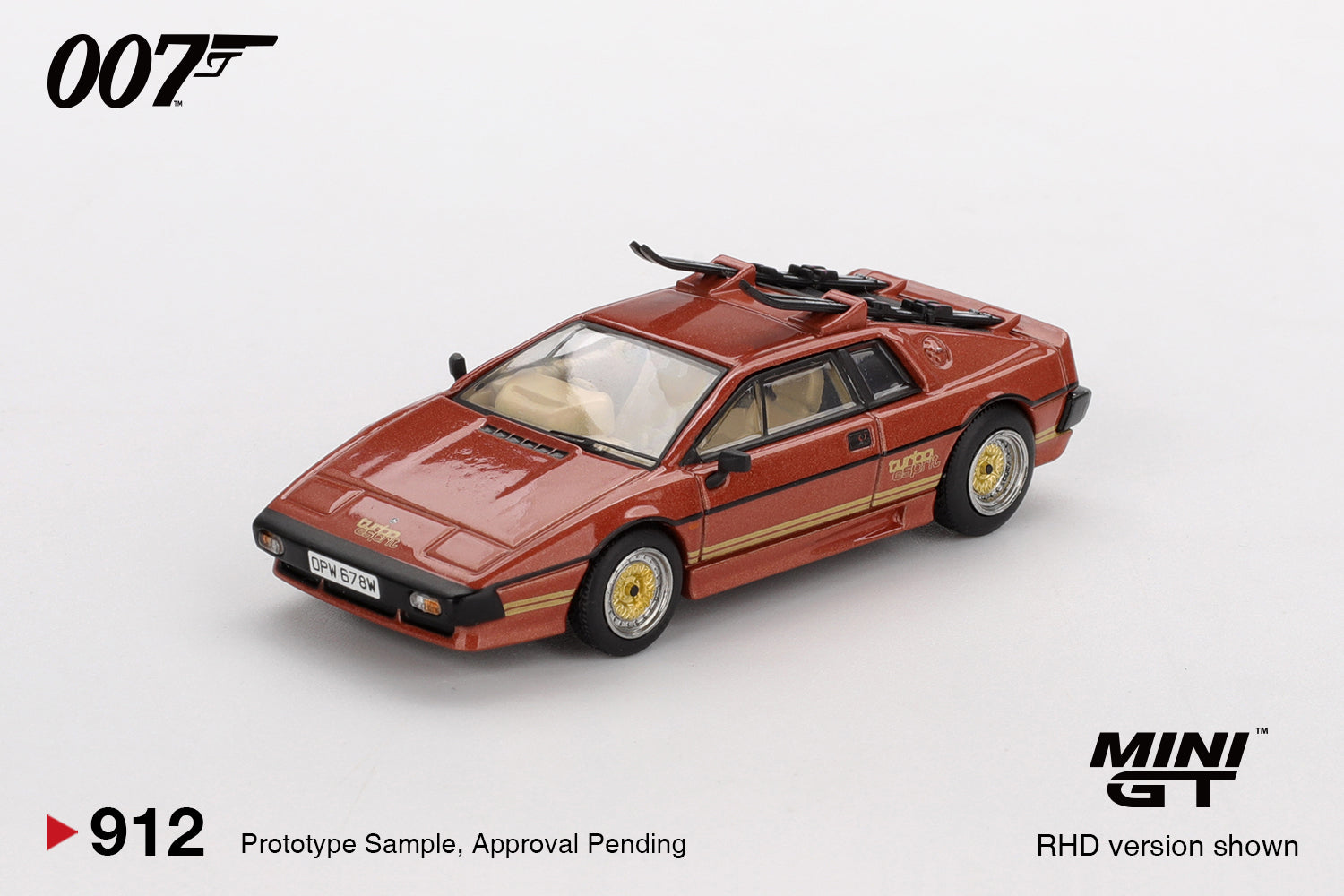 Mini GT Lotus Esprit Turbo Copper Fire Metallic 1:64 Scale