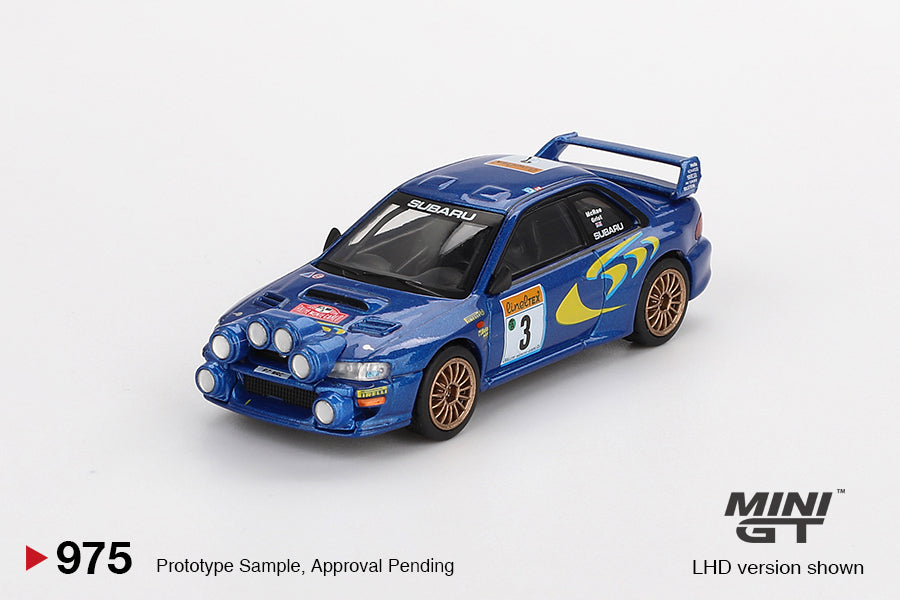 Mini GT Subaru Impreza WRC98 1998 Rally Monte-Carlo 3rd Place 1:64 Die Cast