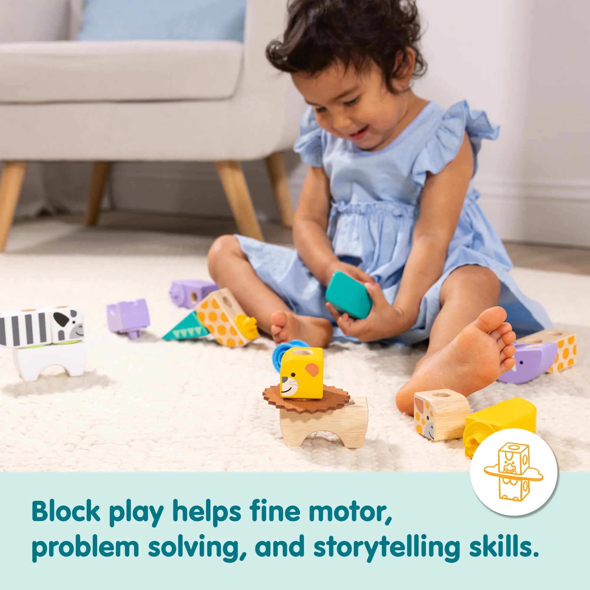 Melissa & Doug Blockables Safari Building Blocks