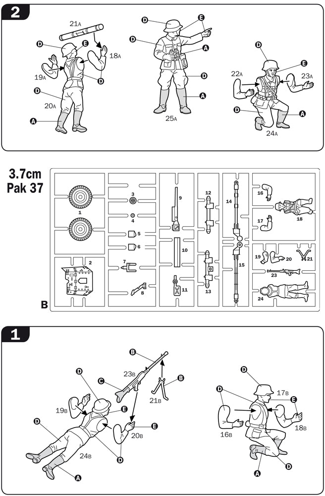 Italeri Pak35 & Pak40 & Flack38 1:72 Scale Kit