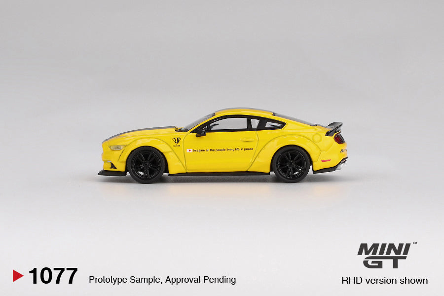 Mini GT LB-WORKS FORD MUSTANG Triple Yellow 1:64 Die Cast