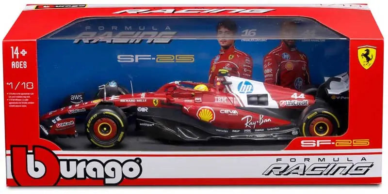 Bburago 1:18 Ferrari SF-25 2025 Hamilton with Helmet
