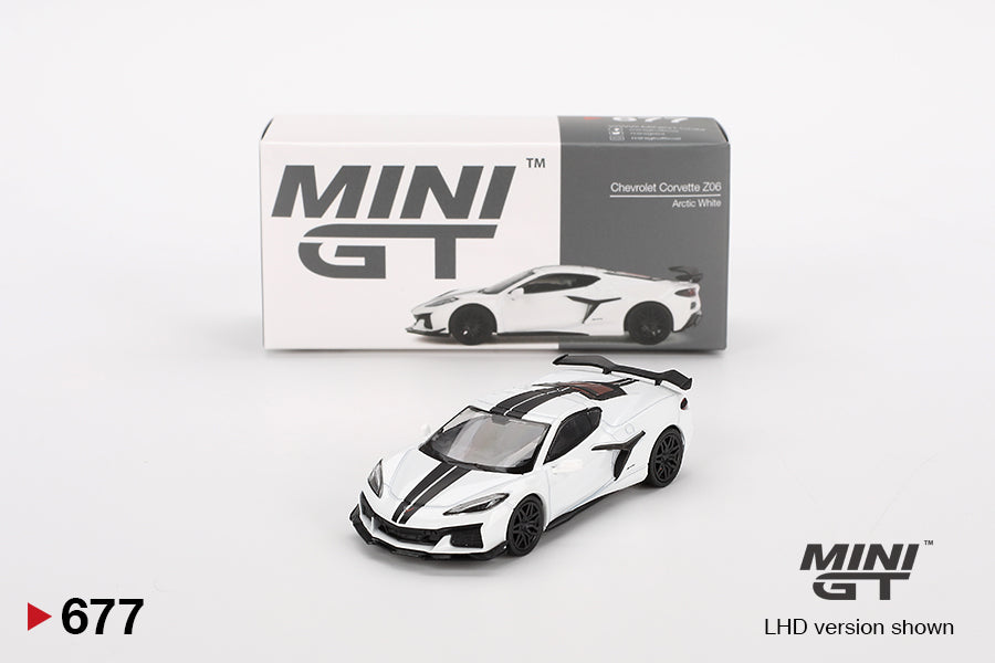 Mini GT Chevrolet Corvette Z06 Arctic White 1:64 Die Cast