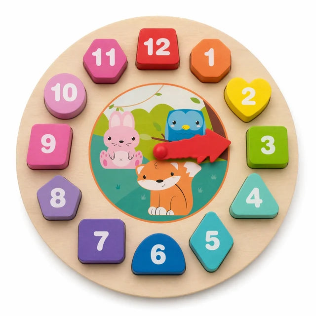 Wooden Shape Sorter Clock