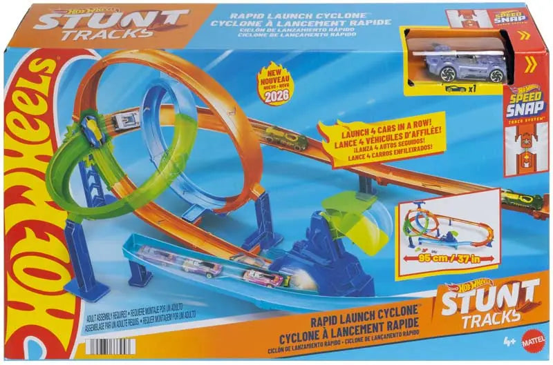 Hot Wheels Stunt Tracks Rapid Launch and Crash