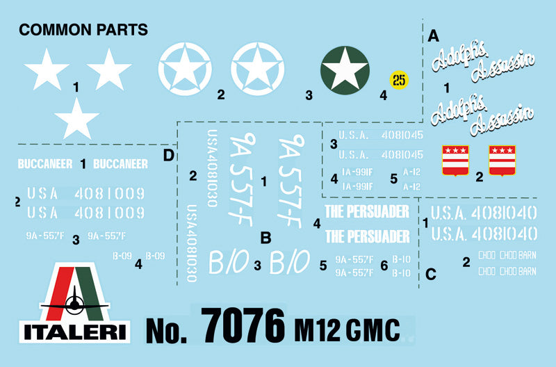Italeri M2 Gun Motor Carraige 1:72 Scale Kit