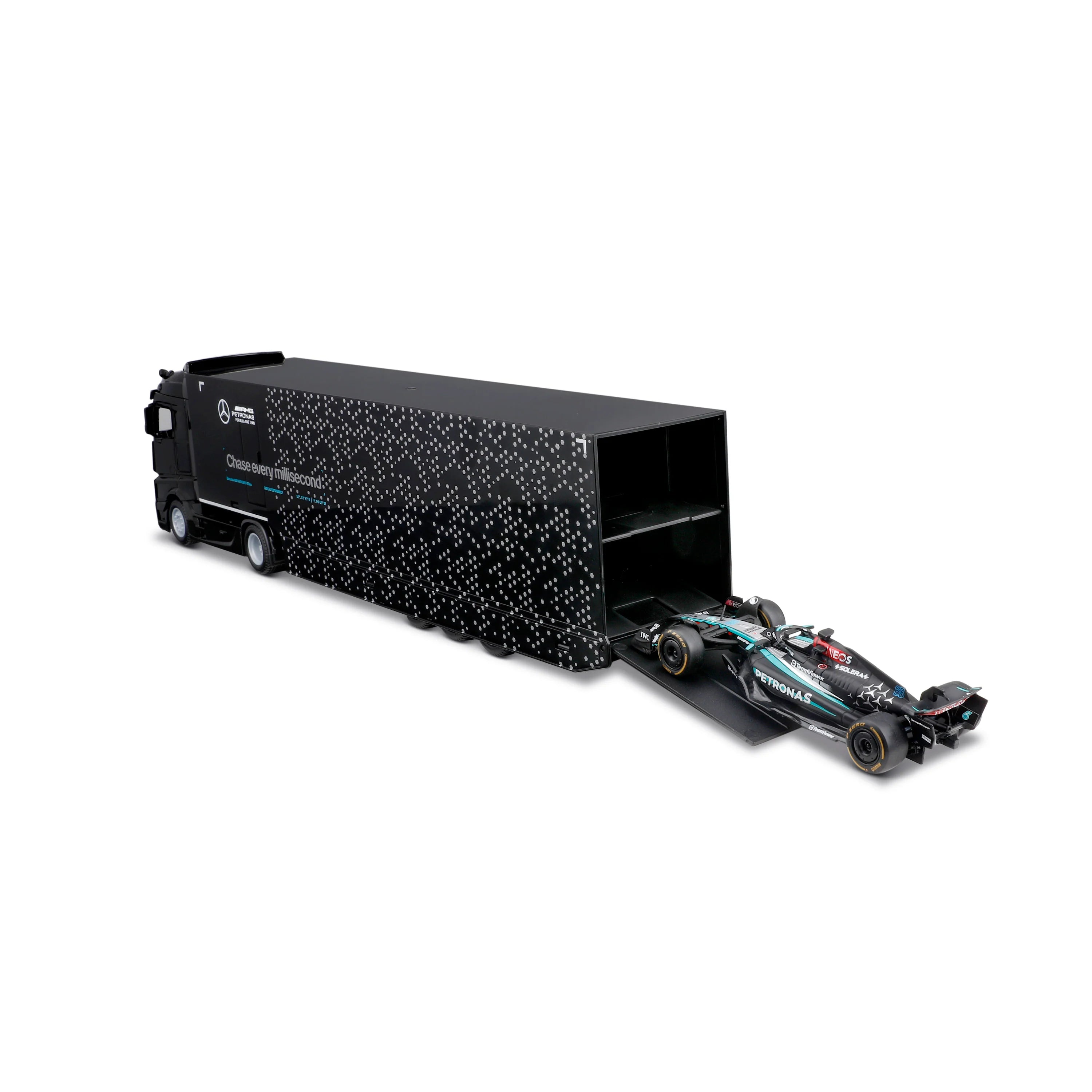 Bburago F1 Mercedes AMG Racing Transporter with W15 2024 Russel