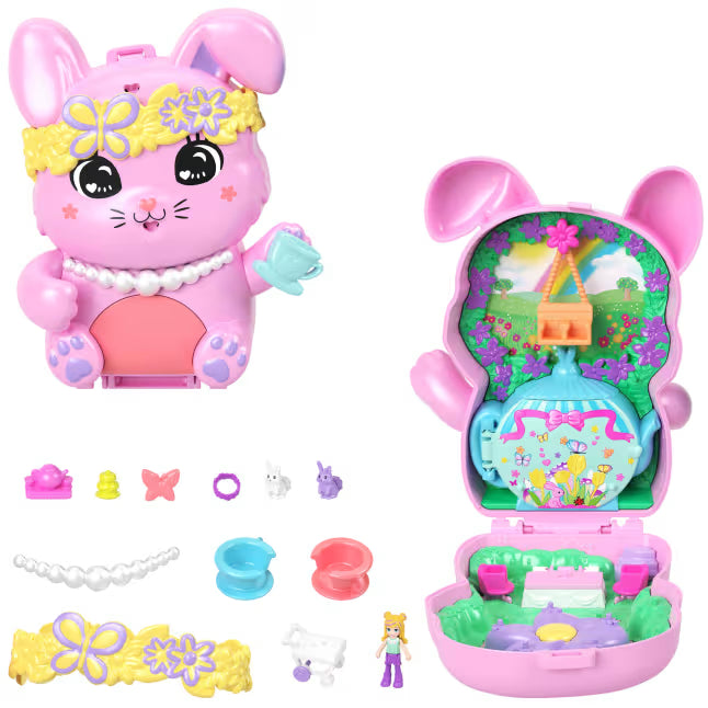 Polly Pocket Cozy Tea Party Bunny Compact Playset