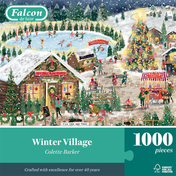 Falcon Winter Village 1000 Piece Jigsaw Puzzle