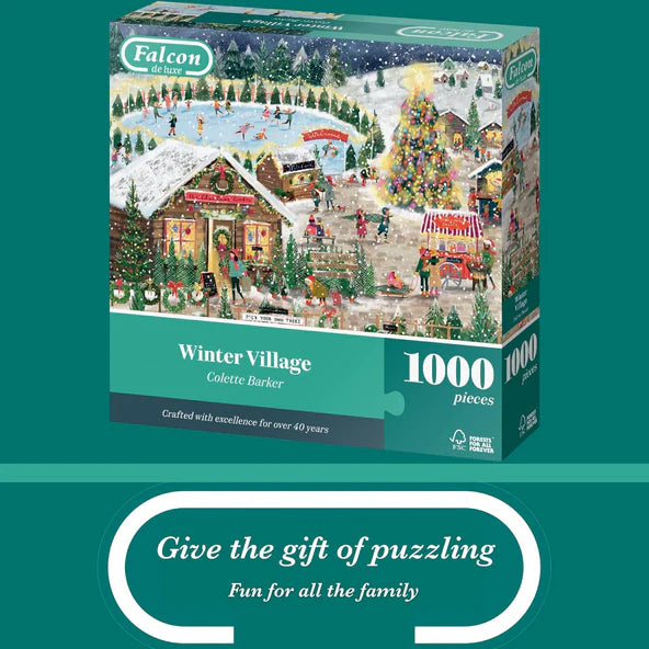 Falcon Winter Village 1000 Piece Jigsaw Puzzle