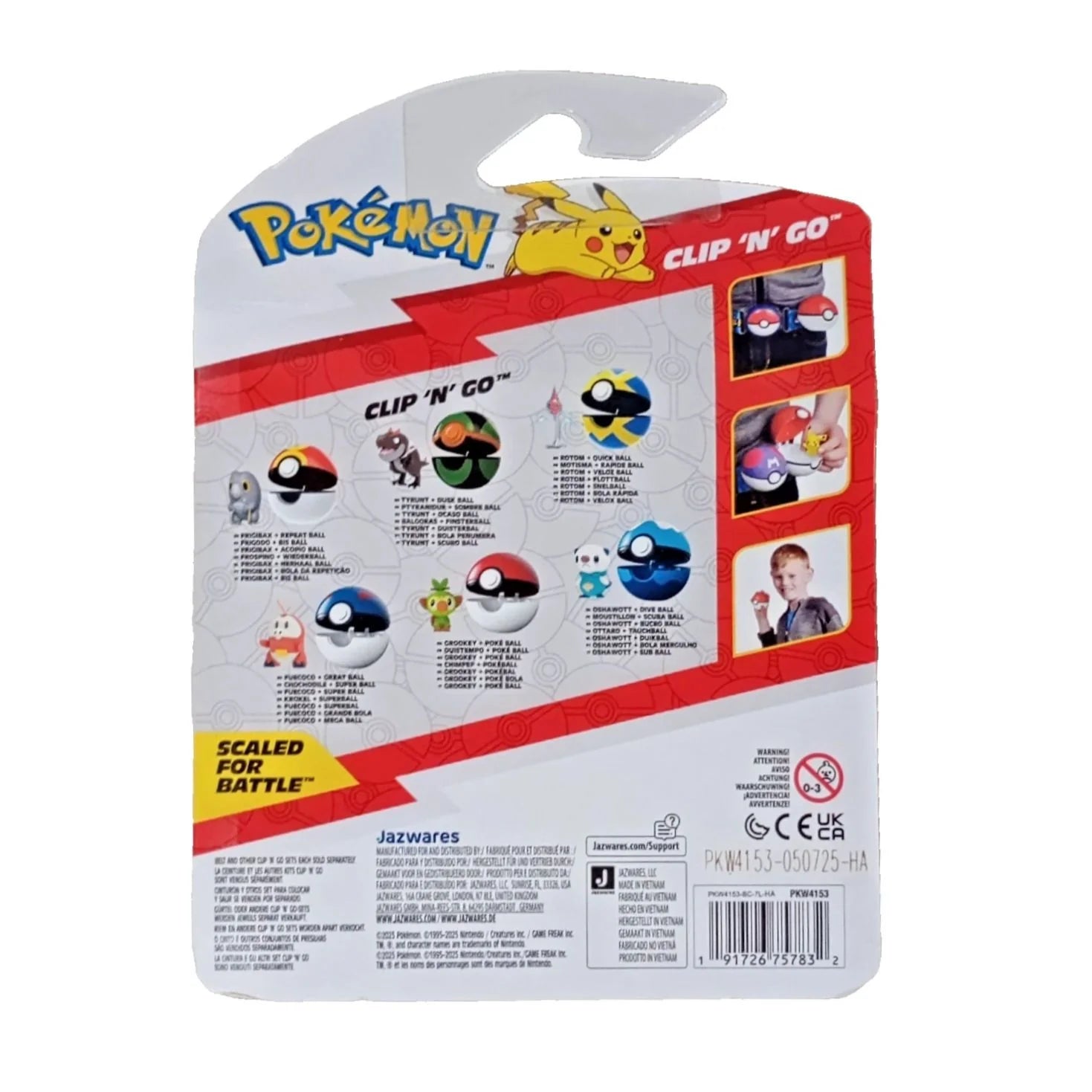 Pokemon Clip n Go Grookey + Poke Ball