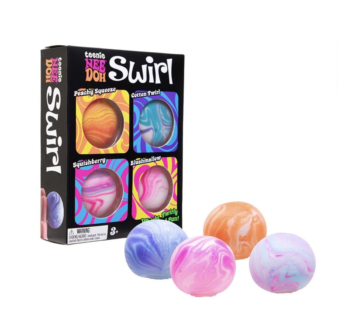 NeeDoh Teenie Swirl Stress Ball 4Pack
