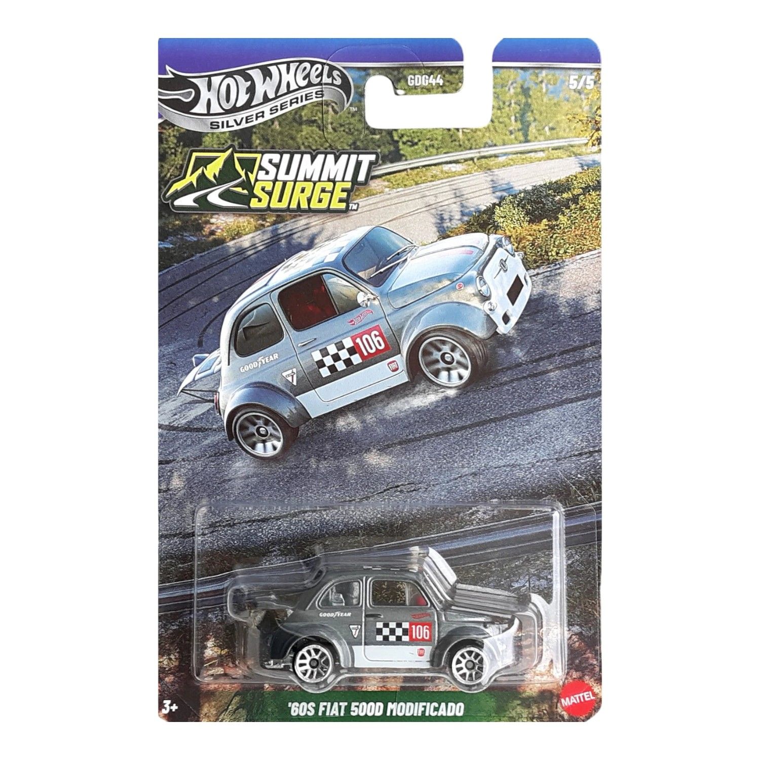 Hot Wheels Silver Summit Surge 60s Fiat 500D Modificado