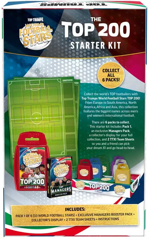 World Football Stars Top 200 Top Trumps - Starter Kit