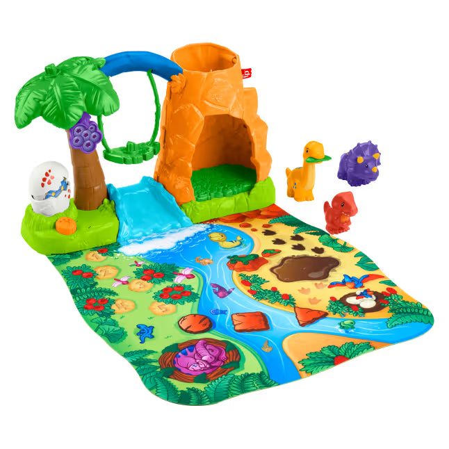 Fisher Price Little People Dinosaur Village & Playmat