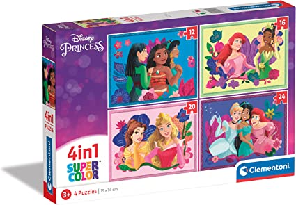 Clementoni Disney Princess 4 in 1 Jigsaw Puzzle