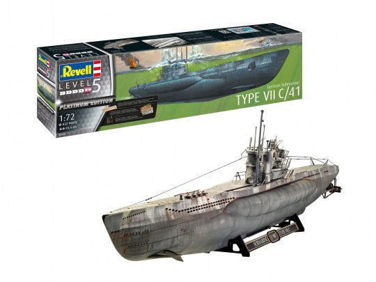 German Submarine Type VII C/41 1:72 Scale Kit