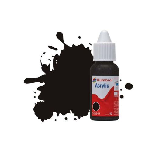 Humbrol Acrylic 201 Black Metallic
