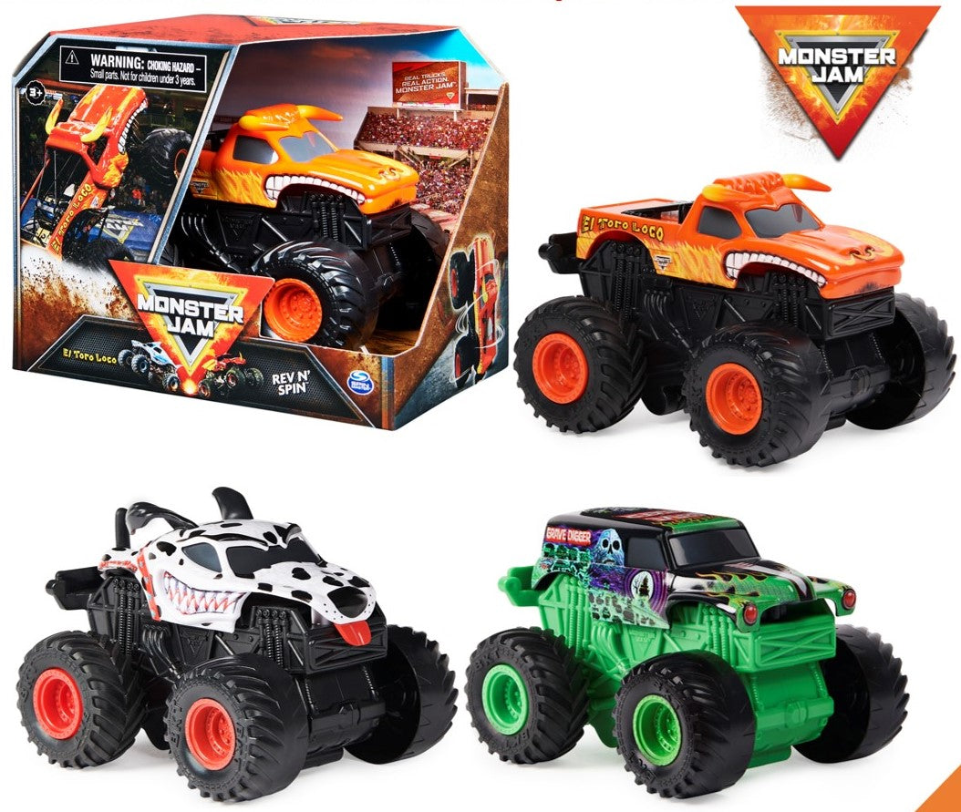 Monster Jam Rev N Spin Assorted