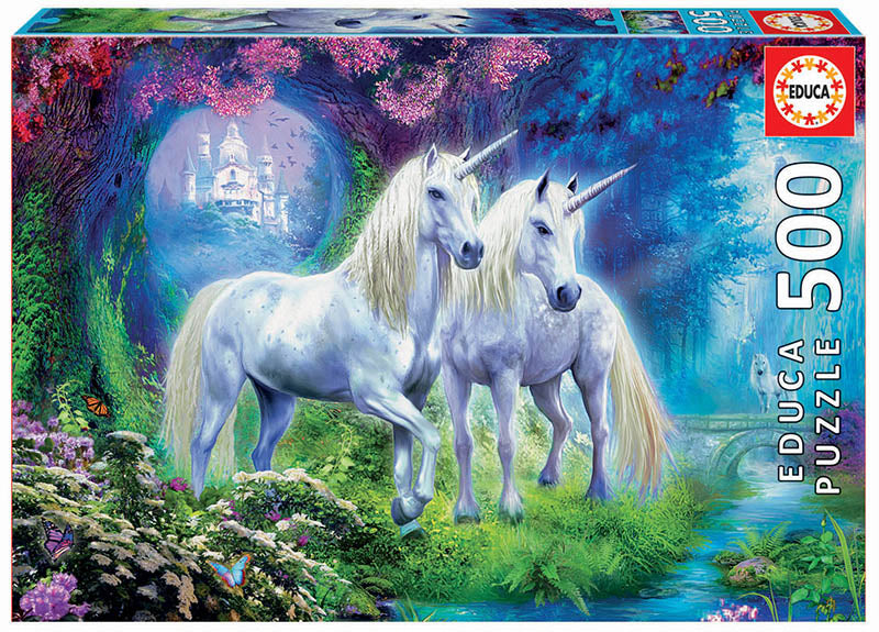 Unicorns in the Forest 500 Piece Jigsaw