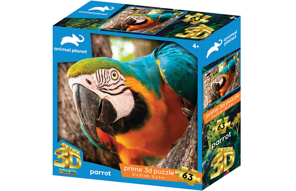 Parrot 63 Piece 3D Jigsaw Puzzle