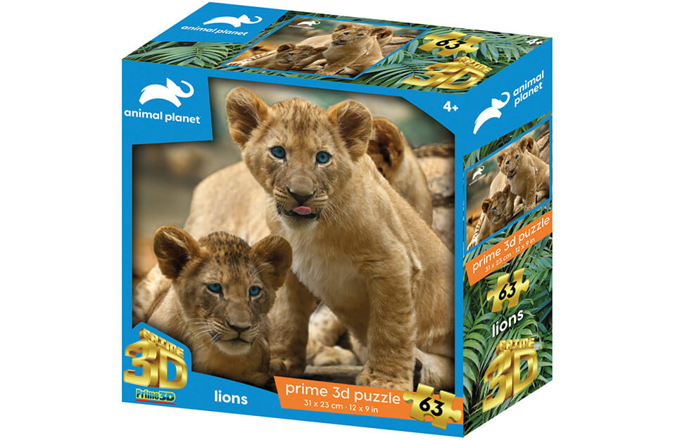 African Lions 63 Piece 3D Jigsaw Puzzle