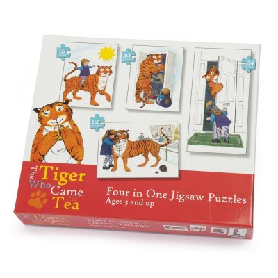 Tiger Comes To Tea Puzzle 4 In 1 - 12,16, 20 & 24 Piece Jigsaw Puzzles