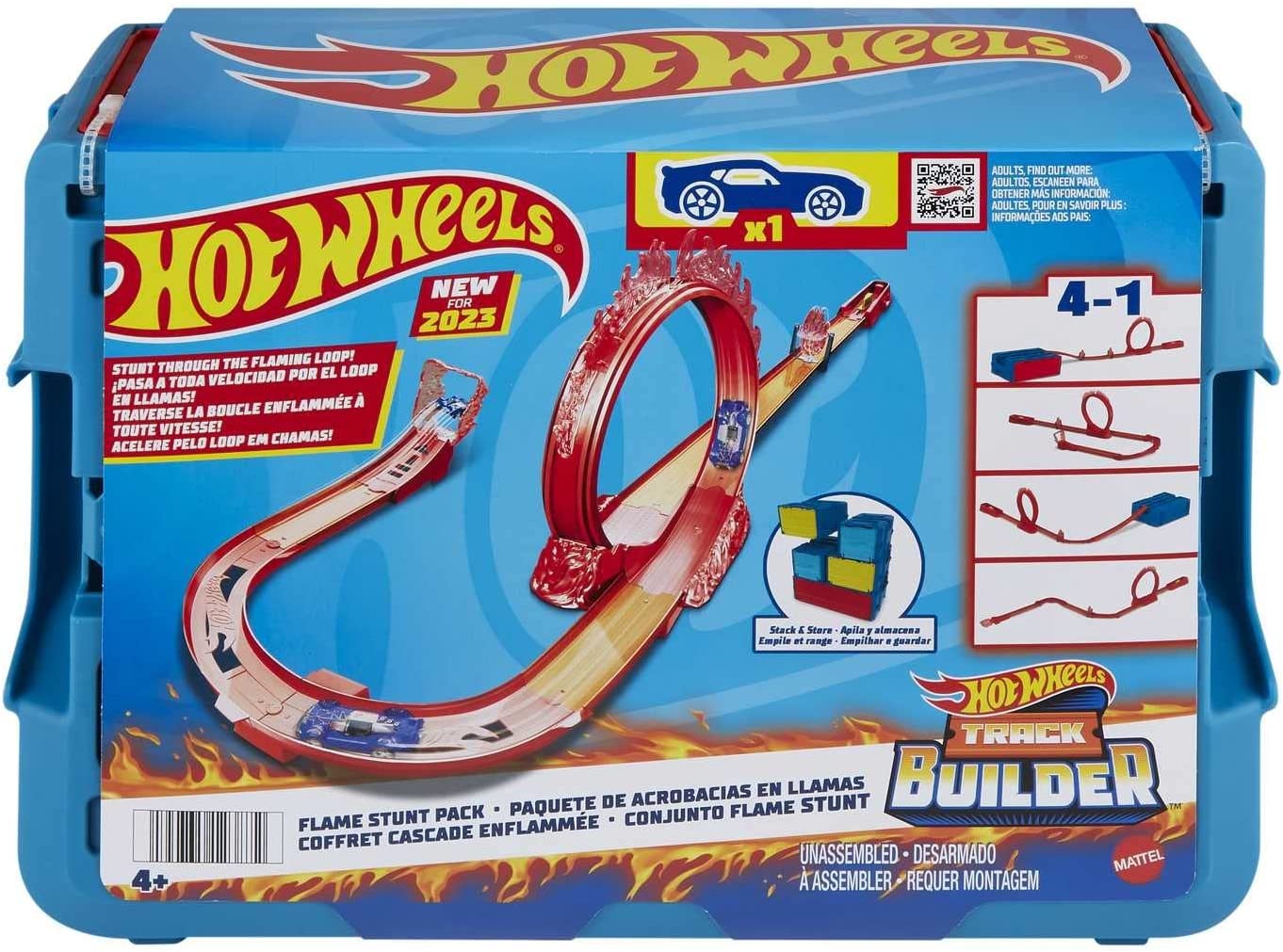 Hot Wheels Track Builder Flame Stunt Pack