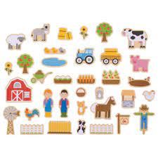 Wooden Farm Magnets