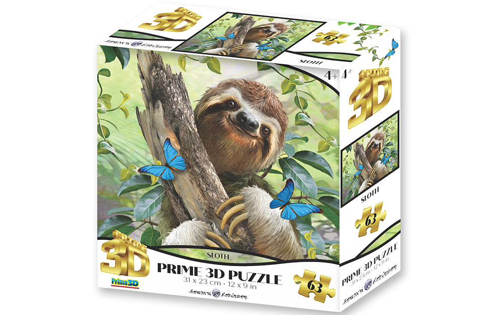 Sloth 63 Piece 3D Jigsaw Puzzle