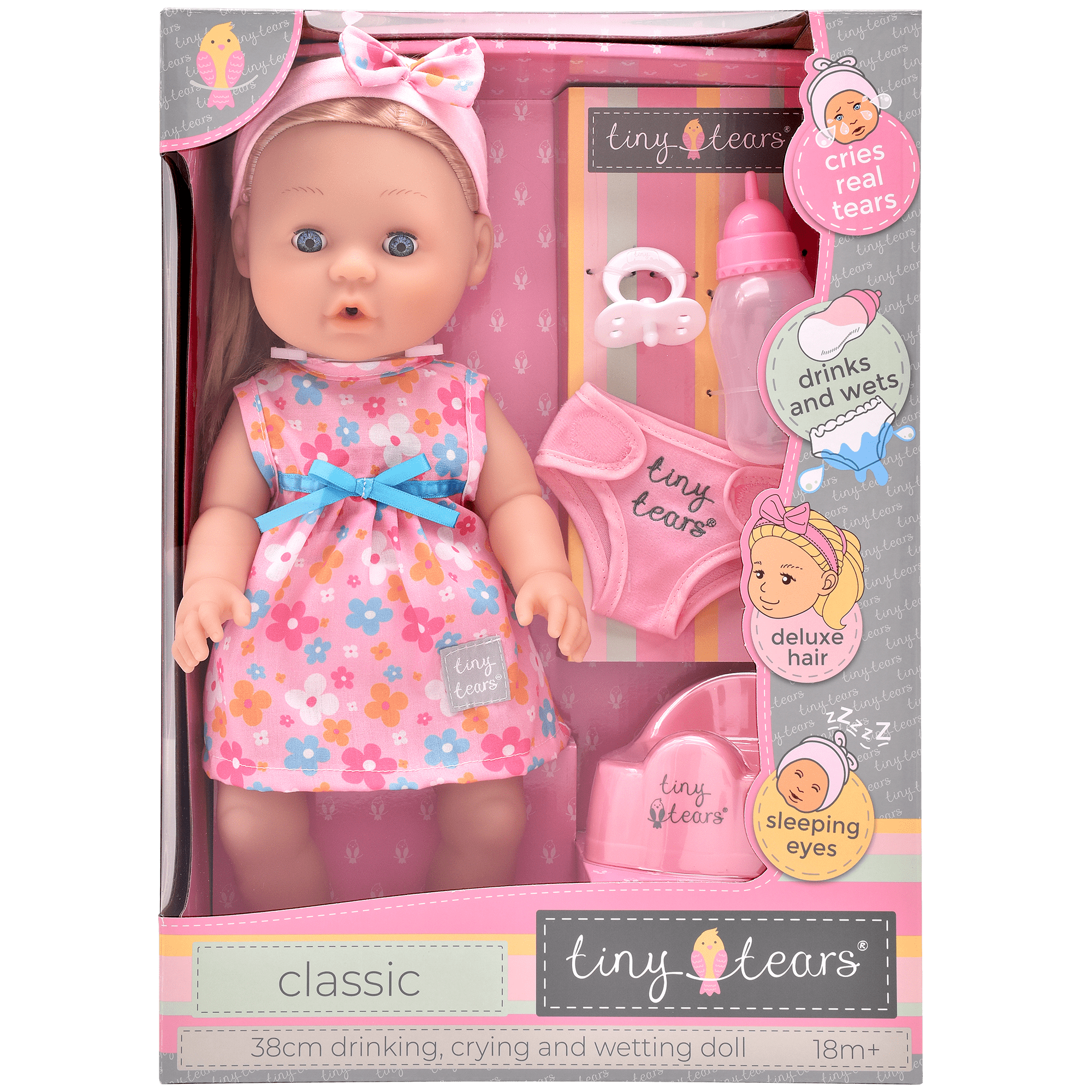 Tiny Tears Classic Crying & Wetting Doll