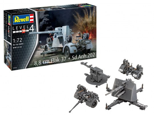 8.8cm Flak 37 + Sd.Anh.202 1:72 Scale Kit